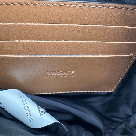 Versace Canvas Allover Logo Medusa Crossbody Bag - Picture 11 of 12